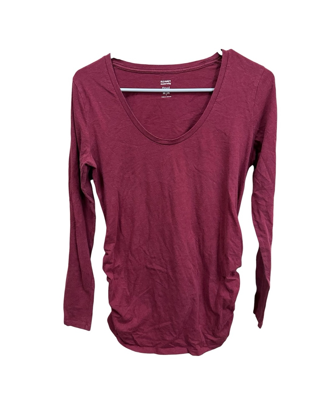 Old Navy Maternity Fitted Wine Red Top Medium